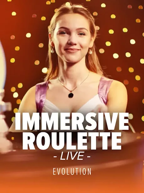Capa da mesa Immersive Roulette no cassino ao vivo da Stake