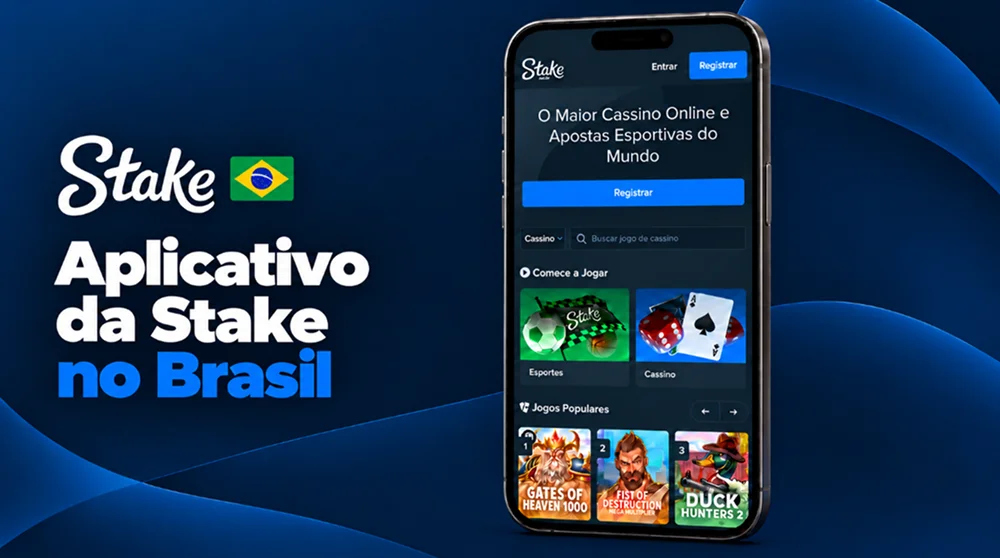 Aplicativo da Stake para apostas esportivas e cassino no Brasil
