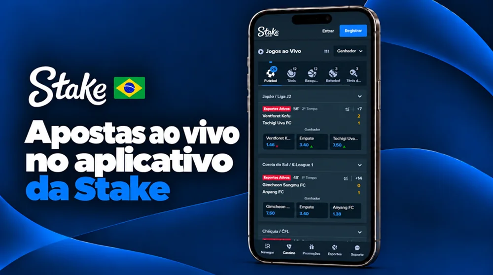 Mercados de apostas ao vivo no aplicativo da Stake