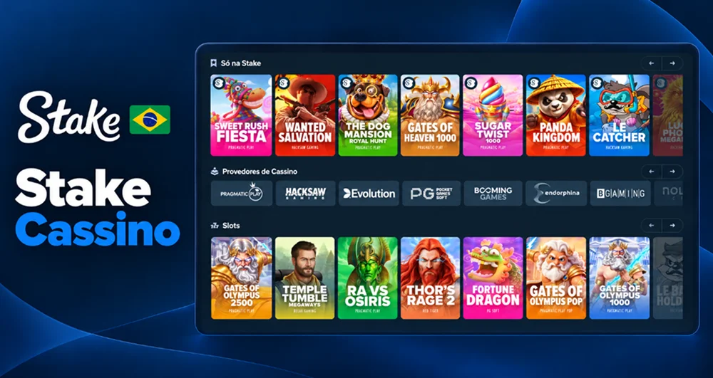 Lobby do cassino da Stake com jogos e provedores