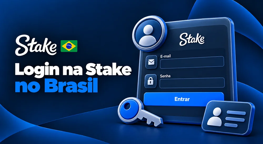 Formulário de login da Stake no Brasil