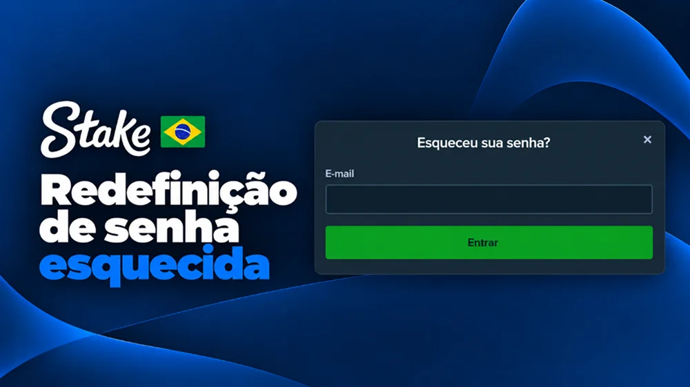 Formulário de redefinição de senha da Stake